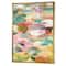 Designart - Abstract Pastel Flower Painting with Pink and Blue - Cabin & Lodge Canvas in Gold Frame